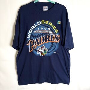 Vintage 1998 San Diego padres World Series tshirt tee blue XL adult mens new